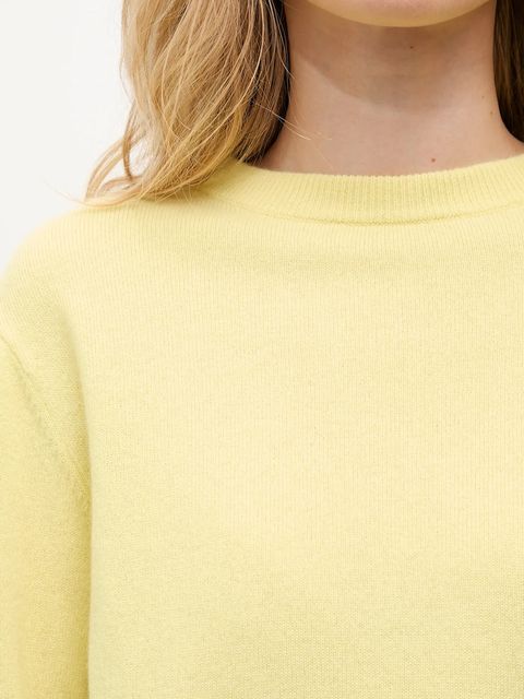 Answear.LAB sweter z wełny merino damski kolor żółty lekki