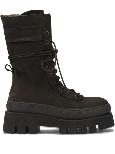 Copenhagen leather combat boots - Brown - zdjęcie produktu nr 1