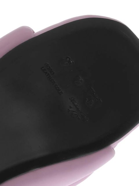 Off-White bow padded slides - Purple