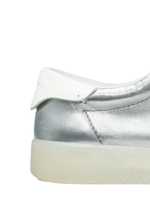 Tory Burch Phoenix metallic-leather sneakers - Silver