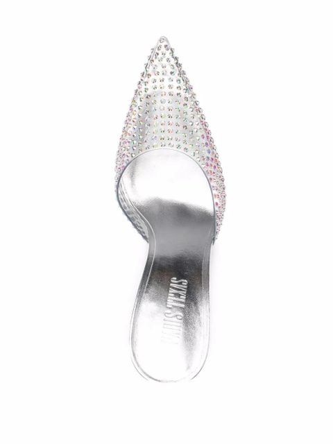 Paris Texas 95mm Hollywood crystal-embellished mules - Silver - zdjęcie produktu nr 2