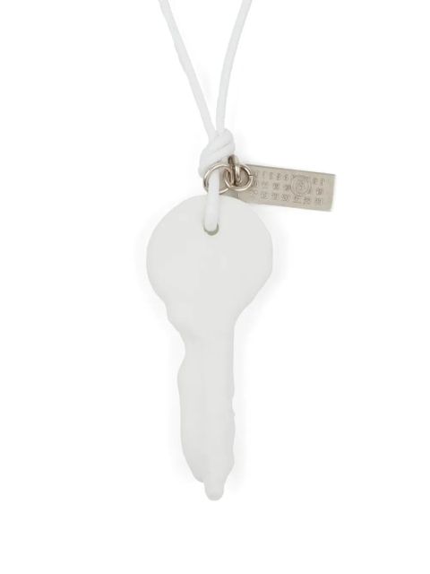 MM6 Maison Margiela Candle Waxed key-pendant necklace - White