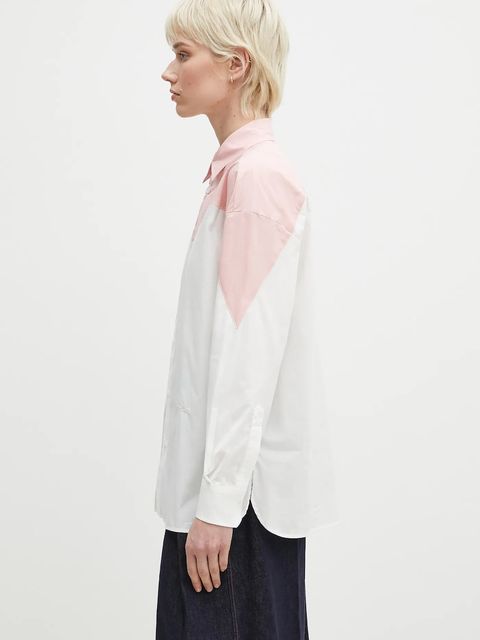 Fiorucci koszula bawełniana Embroidered Heart Relaxed Fit kolor biały regular z kołnierzykiem klasycznym U02SPTLO055CO02PN02