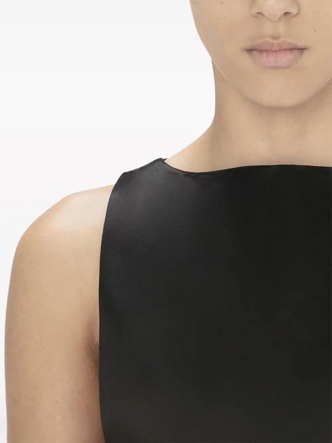 JW Anderson Anchor-embroidered square-neck tank top - Black