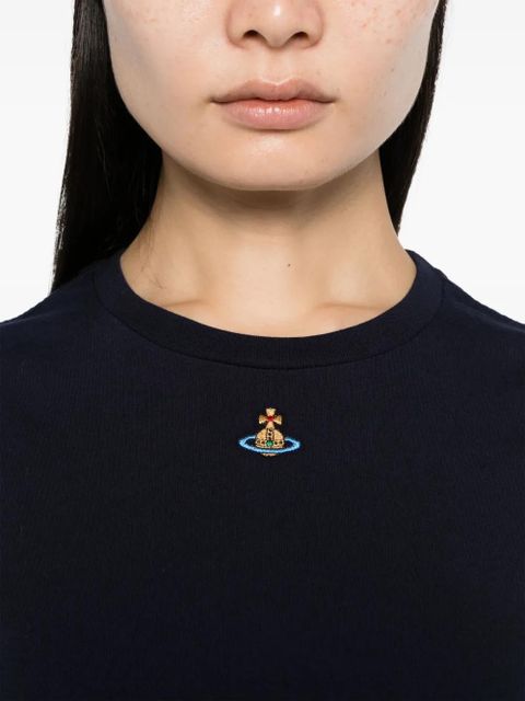 Vivienne Westwood Orb-embroidered short-sleeve T-shirt - Blue