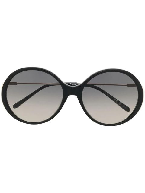 Chloé Eyewear gradient-lenses round-frame sunglasses - Black - zdjęcie produktu nr 1