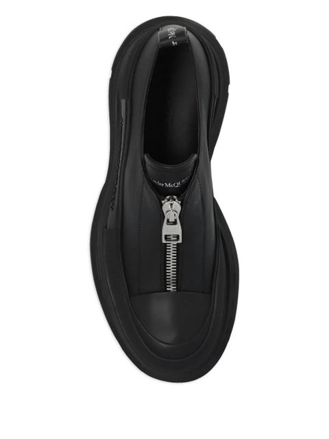 Alexander McQueen logo-print leather sneakers - Black