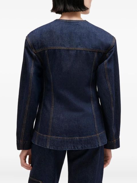 GANNI buttoned denim jacket - Blue