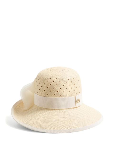 Valentino Garavani VLogo Signature bow-detail hat - Neutrals