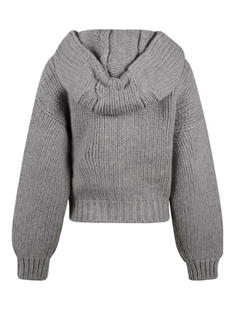 Sportmax hooded zip-up sweater - Grey - zdjęcie produktu nr 2