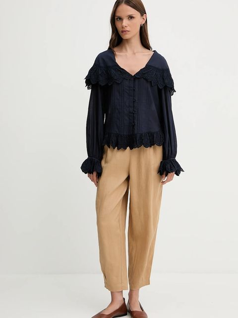 Hoss Intropia koszula damska kolor granatowy regular 6289145