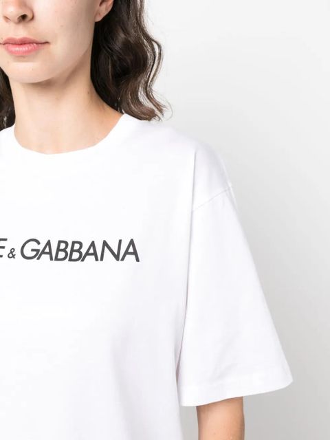 Dolce & Gabbana DNA logo-print cotton T-shirt - White