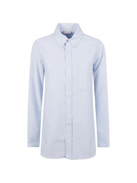 Moncler button-down cotton shirt - Blue - zdjęcie produktu nr 1