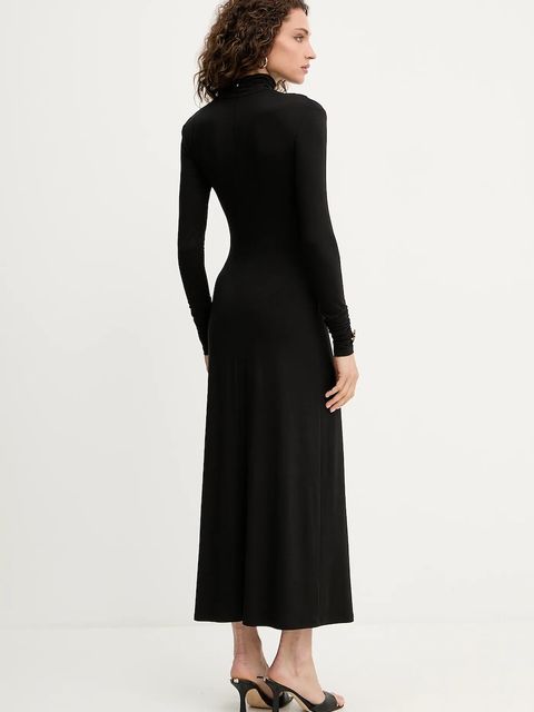 Simona Corsellini sukienka kolor czarny maxi prosta A25CPAB00601