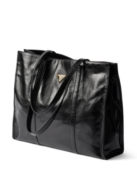 Prada leather tote bag - Black