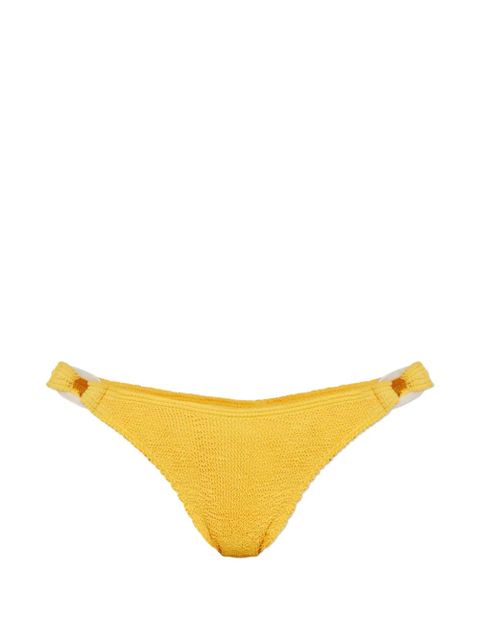 Bond-eye ring-detail crinkle-effect bikini - Yellow - zdjęcie produktu nr 1