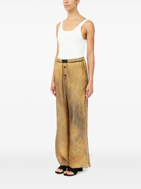 MM6 Maison Margiela distressed-finish flared trousers - Yellow