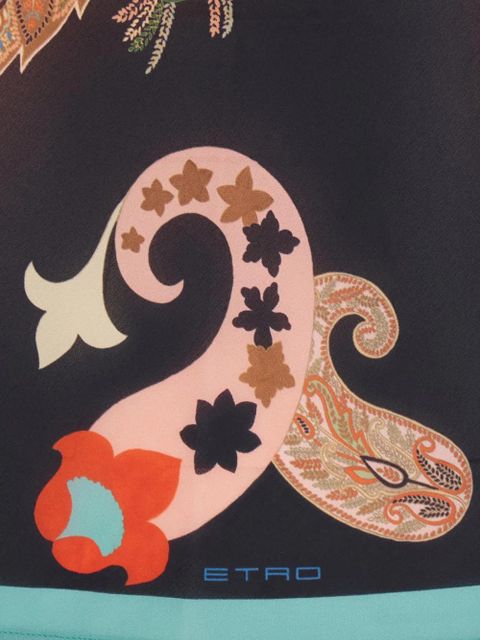 ETRO paisley knot-fastening halterneck top - Black