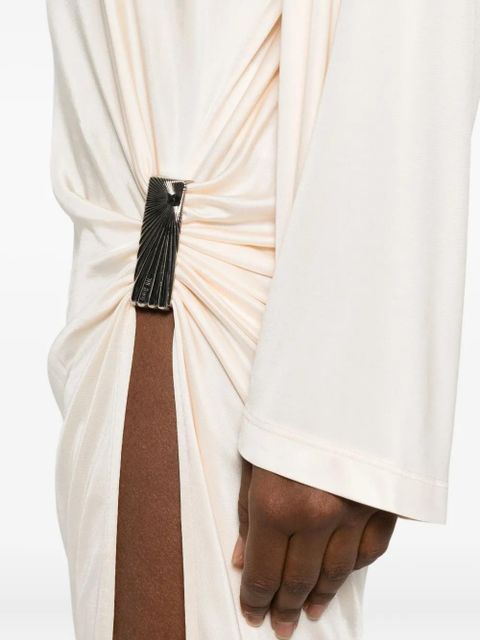 The Attico knot-detail midi dress - Neutrals