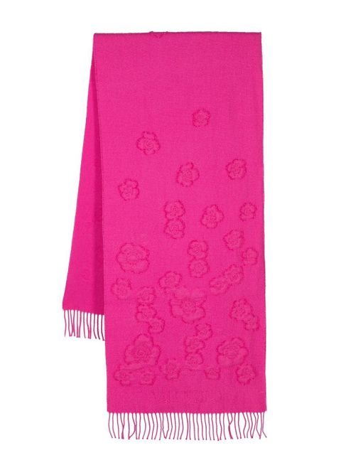 Valentino Garavani floral-pattern knitted scarf - Pink - zdjęcie produktu nr 1