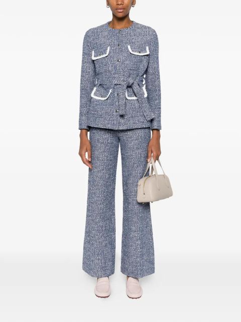 Maje button-front tweed jacket - Blue - zdjęcie produktu nr 2