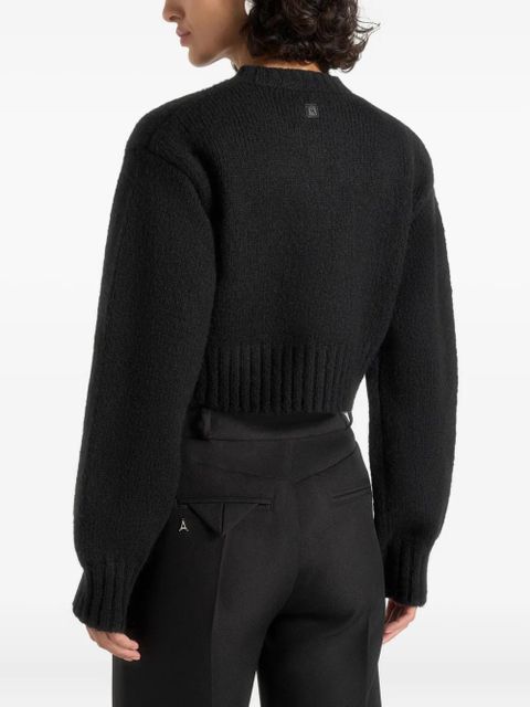 Manière De Voir Caren brushed button cardigan - Black