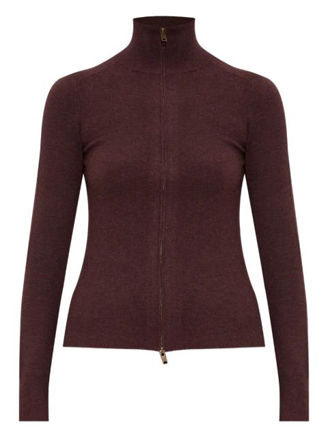 ISABEL MARANT Cecile high-neck zip-front cardigan - Red - zdjęcie produktu nr 1