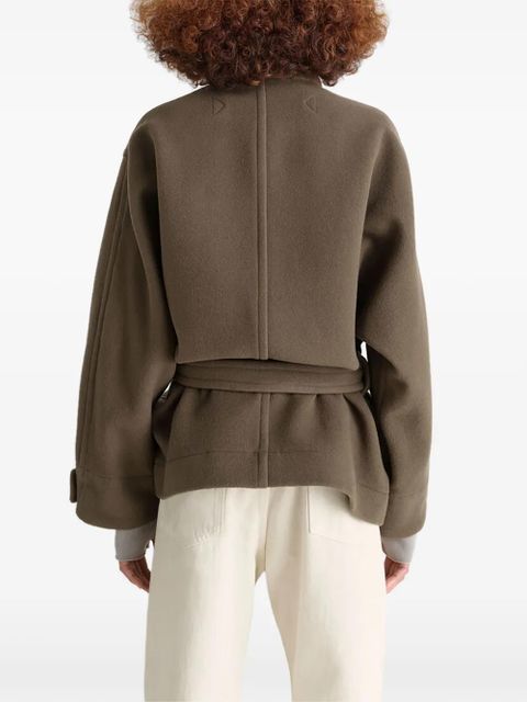 LEMAIRE toggle-fastening belted duffle coat - Brown