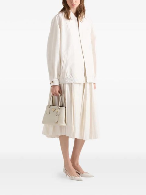 Prada silk faille blouson jacket - Neutrals - zdjęcie produktu nr 2