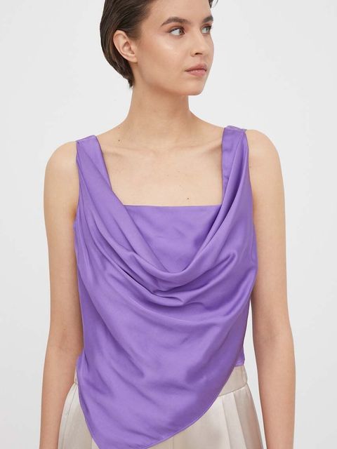 Sisley top damski kolor fioletowy