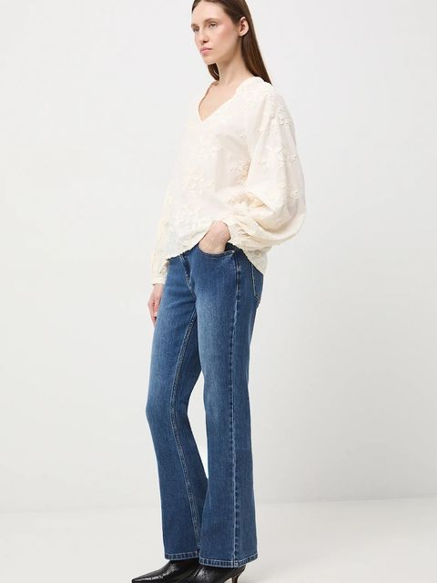 Medicine bluzka bawełniana damska kolor beżowy z aplikacją - zdjęcie produktu nr 1