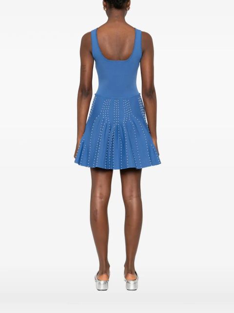 SANDRO scoop-neck mini dress - Blue