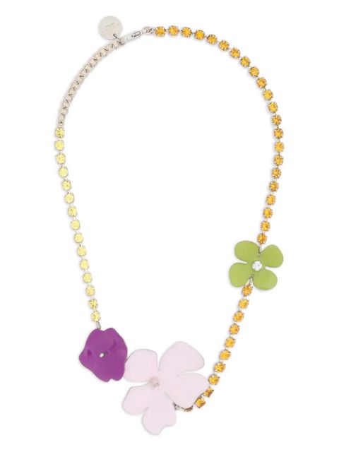 Marni flower-embellishment chain necklace - Silver - zdjęcie produktu nr 1