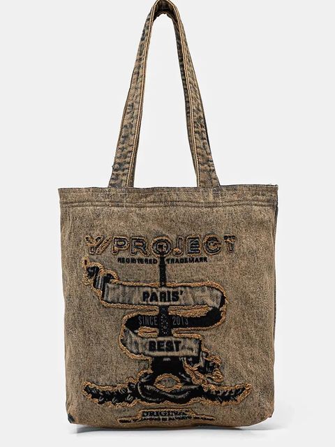 Y/Project torba jeansowa PARIS' BEST TOTE BAG kolor beżowy 620BA004 - zdjęcie produktu nr 1