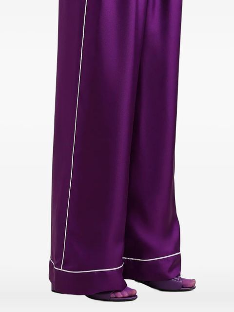 Dolce & Gabbana silk trousers - Purple