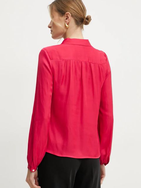 Morgan koszula CIBILE damska kolor czerwony regular z kołnierzykiem klasycznym CIBILE