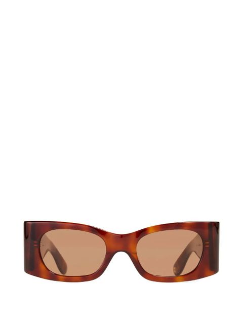 GANNI x Ace & Tate Kayla rectangle-frame sunglasses - Brown - zdjęcie produktu nr 2