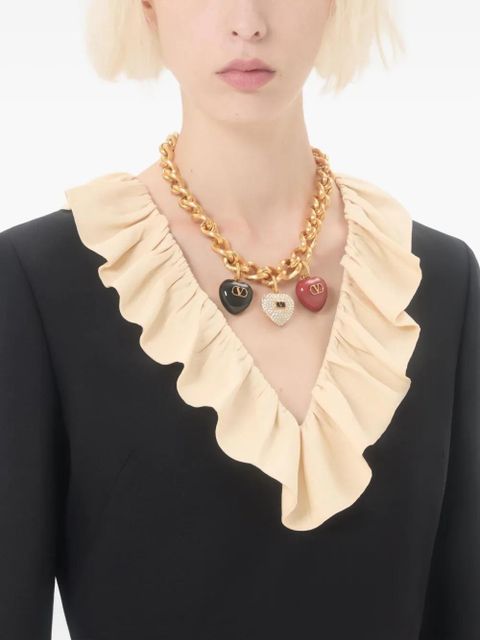 Valentino Garavani heart charm gold-tone necklace