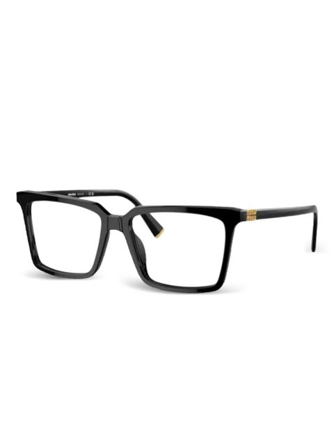 Miu Miu Eyewear 08XV rectangle- frame glasses - Black - zdjęcie produktu nr 1