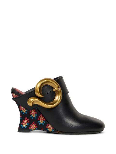 ETRO paisley buckle wedge mules - Black - zdjęcie produktu nr 1