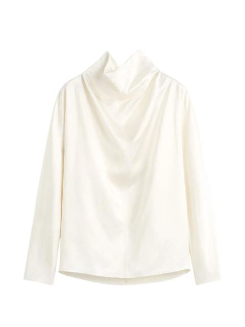 TOTEME draped cowl-neck blouse - White - zdjęcie produktu nr 1