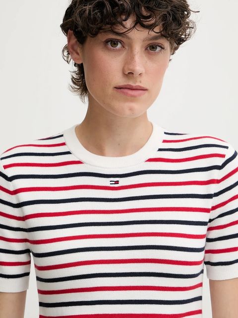 Tommy Jeans sweter bawełniany kolor biały DW0DW19336