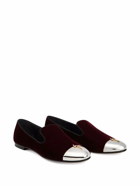 Giuseppe Zanotti Dalila Cup toe-cap loafers - Red - zdjęcie produktu nr 2