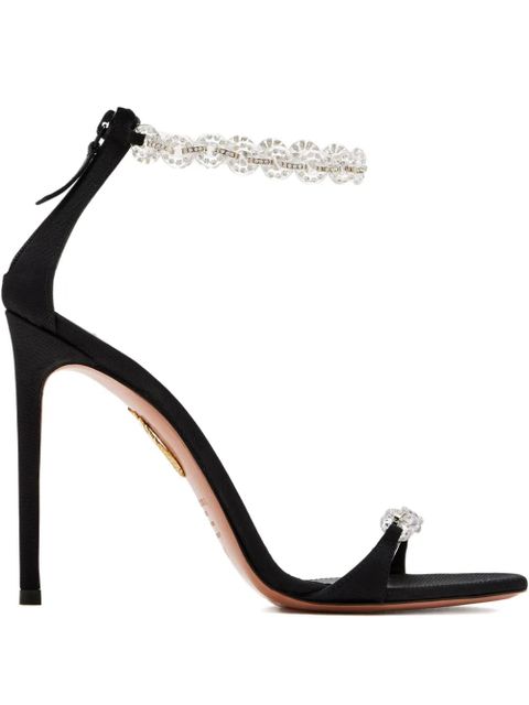 Aquazzura 105mm embellished stiletto heeled sandals - Black - zdjęcie produktu nr 1