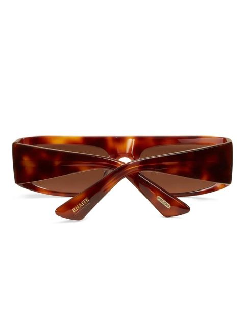 KHAITE rectangle-frame sunglasses - Brown
