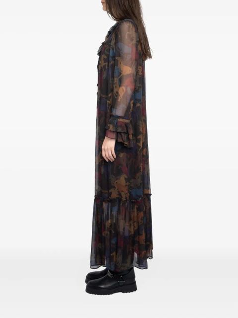 Zadig&Voltaire Ralicel horse-print maxi dress - Brown