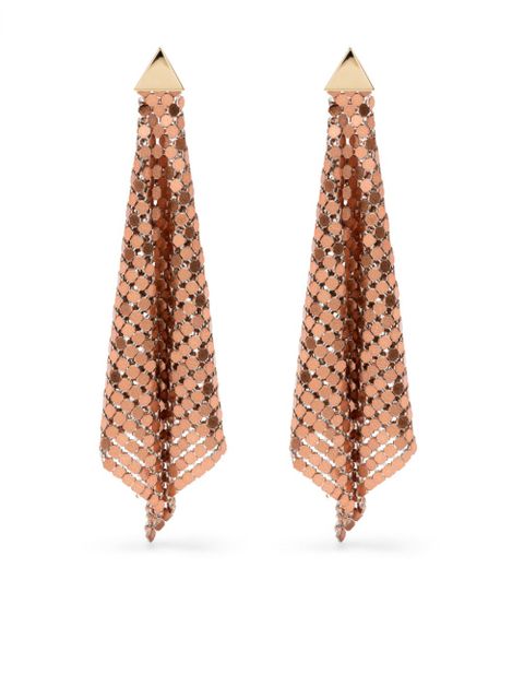 Rabanne chainmail drop earrings - Brown - zdjęcie produktu nr 1