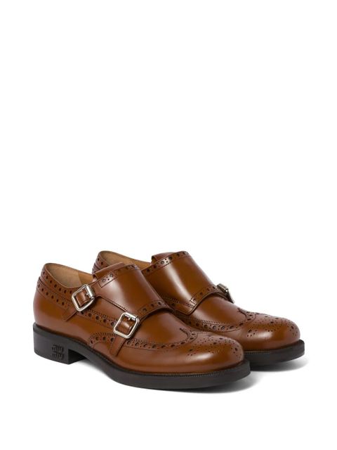 Miu Miu x Church's leather brogue shoes - Brown - zdjęcie produktu nr 2