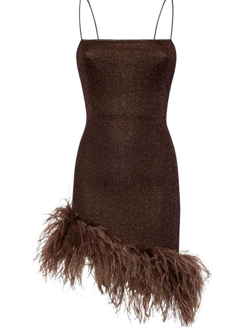 Oséree Lumière Plumage mini dress - Brown - zdjęcie produktu nr 2