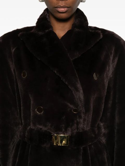 Rowen Rose double-breasted coat - Brown